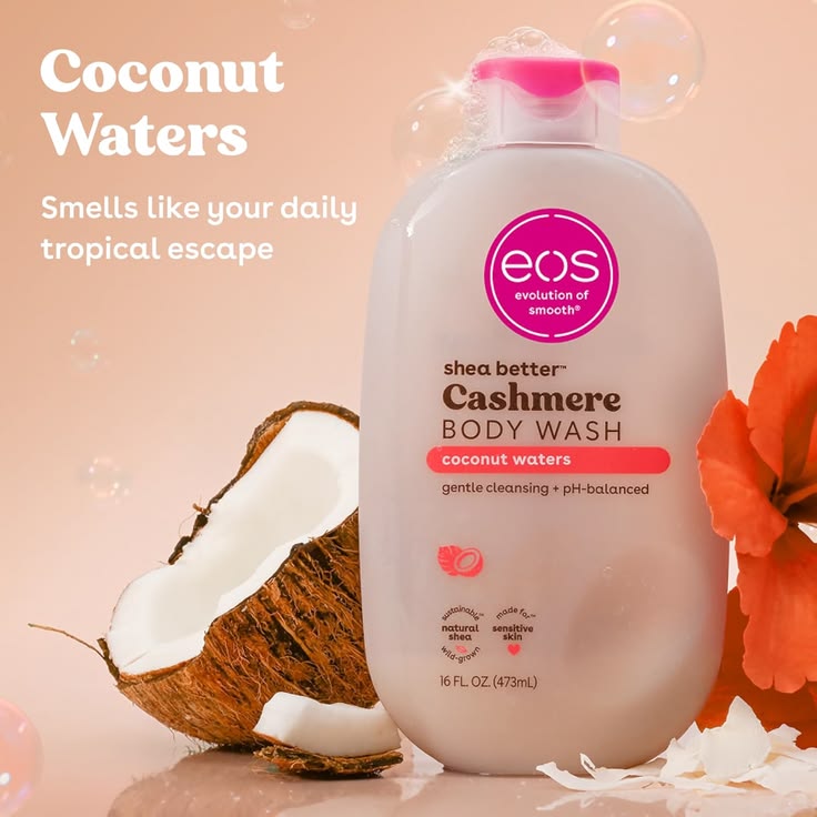 Eos Shea Better Cashmere Coconut Waters Body Wash 473Ml