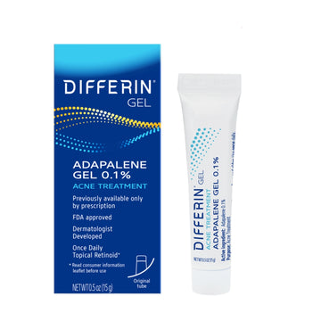 Differin Gel Adapalene Gel 0.1% Acne Treatment Tube 15G